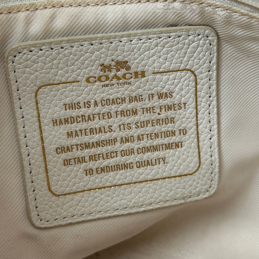Coach Beige Leather Hobo Bag - Picture 7 of 12